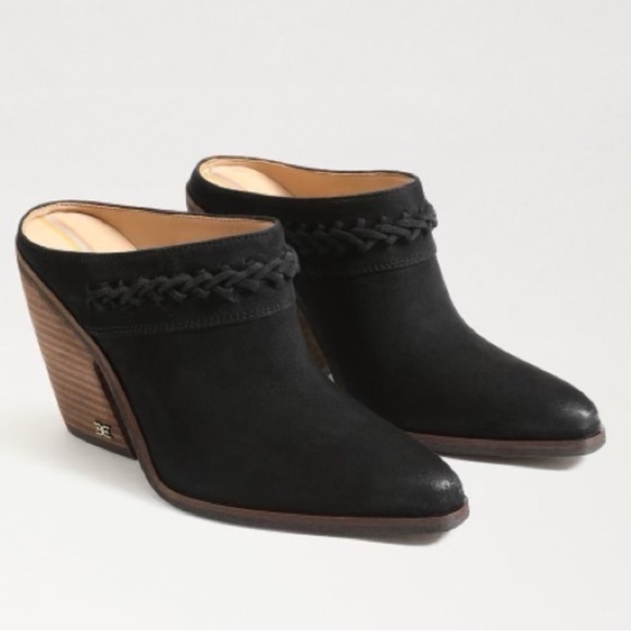 Sam Edelman Shoes - Sam Edelman Alison Western Pointed Toe Leather Mule Bootie Clog S-406 Sz 8.5